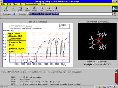 screen dump of
plugin