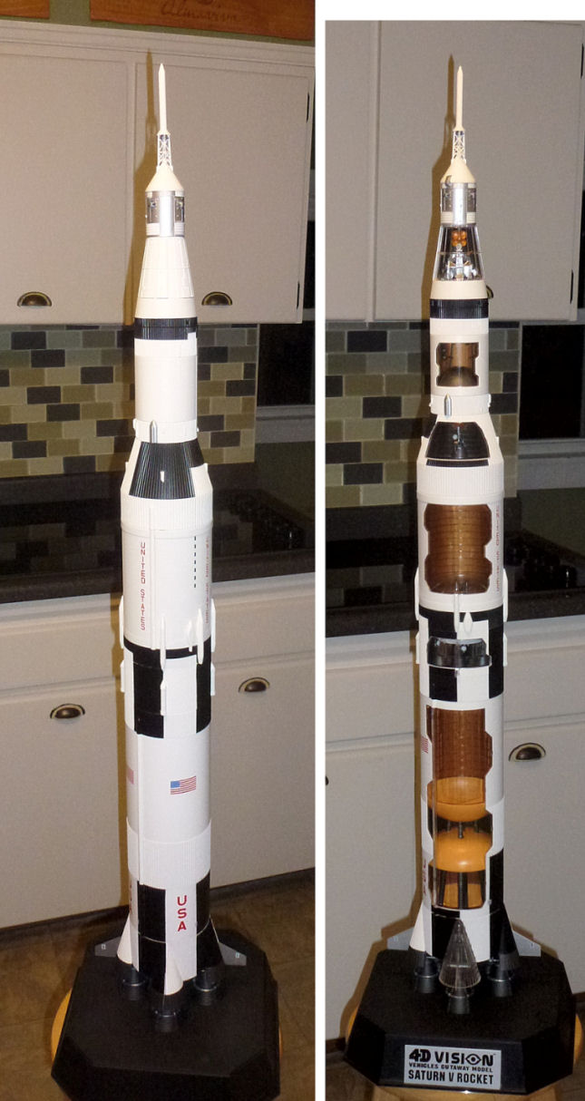 Famemaster 4dvision Saturn V Rocket Model USA Stores www